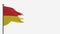 Azuay Ecuador 3D tattered waving flag illustration on Flagpole.