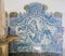 Azulejo of Mother Mary, the Infant Jesus and St Dominic in the C