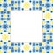 Azulejo portugal tile style blue and yellow color