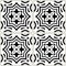 Azulejo - Portuguese tile design, seamless vector black and white pattern, retro mosaics set