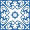 Azulejo square ceramic spanish tiles for wall and floor decoration, rvector illustration
