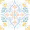 Azulejo tile pattern, Portuguese Spanish Italian traditional mosaic, Mediterranean elegance design illustration