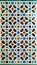 Azulejos of Alcazar Seville. Tiles Al Andalus Arab pattern decoration