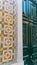 Azulejos tiles and green door