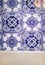 Azulejos vintage geometric portuguese and spanish ceramic tilework.