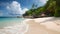 Azure beach haven, mesmerizing tropical beach, sunlit shores, and azure waters