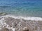 Azure and clear sea on the Bodrum beach, Mugla, Turkey