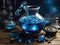 Azure Elixir: A Visual Symphony in Blue Potion