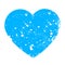 Azure grungy heart