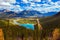 The azure icy water of the Kananaskis River