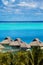 Azure lagoon of island , Polynesia.