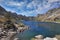 Azure lake in mountains