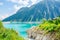 Azure lake with peaks of the Alps, Austria