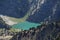 Azure lake surrounded with mountains