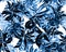 Azure Monstera Background. Blue Banana Leaf Print. Indigo Seamless Foliage. Cobalt Pattern Textile. Navy Watercolor Textile. Tropi