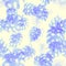 Azure Monstera Pattern Background. Seamless Monstera. Blue Watercolor Palm. Tropical Decor. Floral Texture. Summer Monstera.Vintag