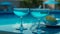 Azure paradise, Savor vibrant cocktails amidst a turquoise poolside oasis