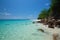 The azure sea on the bounty beach in Thailand