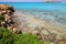 Azure sea at the Nissi beach in Ayia Napa Cyprus