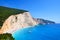 Azure sea and steep white cliffs of Porto Katsiki beach