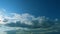 Azure Sky Or Sky Blue Beautiful White Spring Clouds. Blue Sky Background With Clouds. Timelapse.