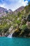 The azure waterfall on canyon Verdon