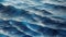 Azure Wave Marvel: Rippling Blue Delight. AI Generate