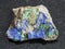 Azurite and Malachite on rough stone on dark