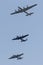 B-29 Superfortress, B-17 Flying Fortress, and Avro Lancaster Formation