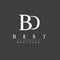 B, D letters properties vector logo. Real estates icon