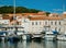 B eautiful view of dock and marine landscape.