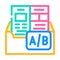 a b email split test color icon vector illustration