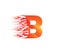 B Fire Creative Alphabet Logo Design Concept