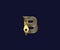 B letter Lawyer logo with creative Design Gold Color