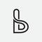 B Line Simple Modern Simple Lettermark Logo