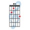 B plus guitar chord icon