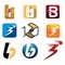 B Power Flash Energy Thunder Bolt Lightning Logo