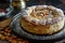 B'stilla or Bastilla, a Savory Moroccan Chicken Pie, Pastilla Pigeon Pie Topped with Almonds and Powdered Sugar