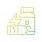 B vitamins for fatigue gradient linear vector icon