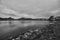 A B and W view of the Port of Vancouver with long exposure.