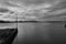 A B and W view of the Port of Vancouver with long exposure.