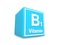 B1 vitamin on blue cube