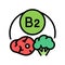 b2 vitamin color icon vector illustration