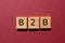 B2B, Business to Business, marketing buzzword, word as banner headline