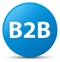 B2b cyan blue round button