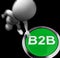 B2B Pressed Shows Business Partnership Or Deal