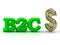 B2C and golden Dollar business sign keywords