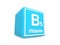 B5 vitamin on blue cube