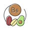 b6 vitamin color icon vector illustration