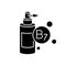 B7 biotin in liquid form black glyph icon